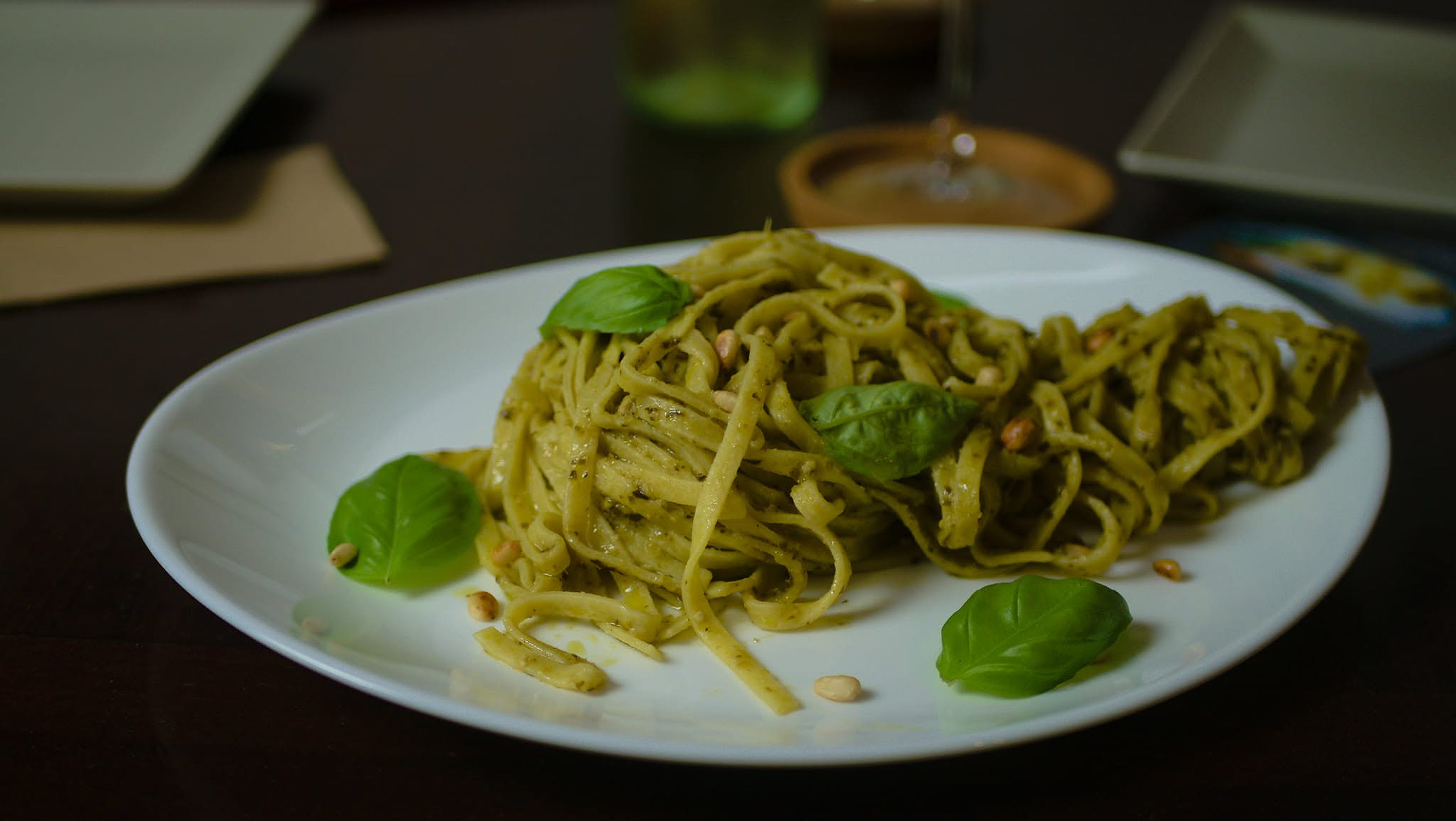 Frische Pasta mit Pesto